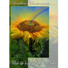 CAROL CAVALARIS GREETING CARD Rainbow Sunflower